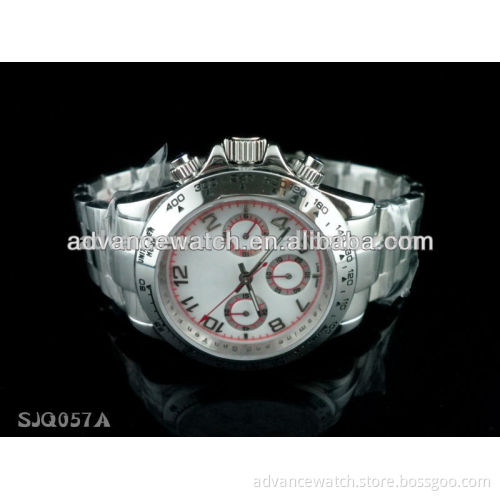 6 hands watch men watches,stainless steel chronograph watch for men